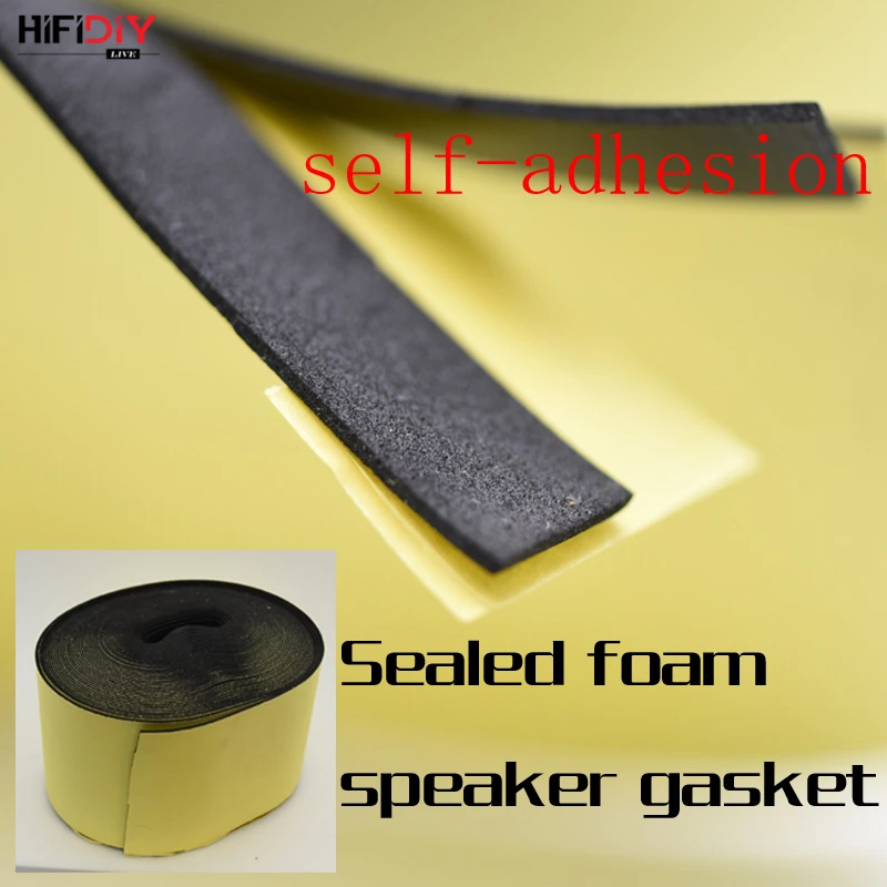 HIFIDIY Speaker Accessories DIY Installation junction box and speaker unit foam bonding (Width 12mm*thickness 1.5mm* length 1m