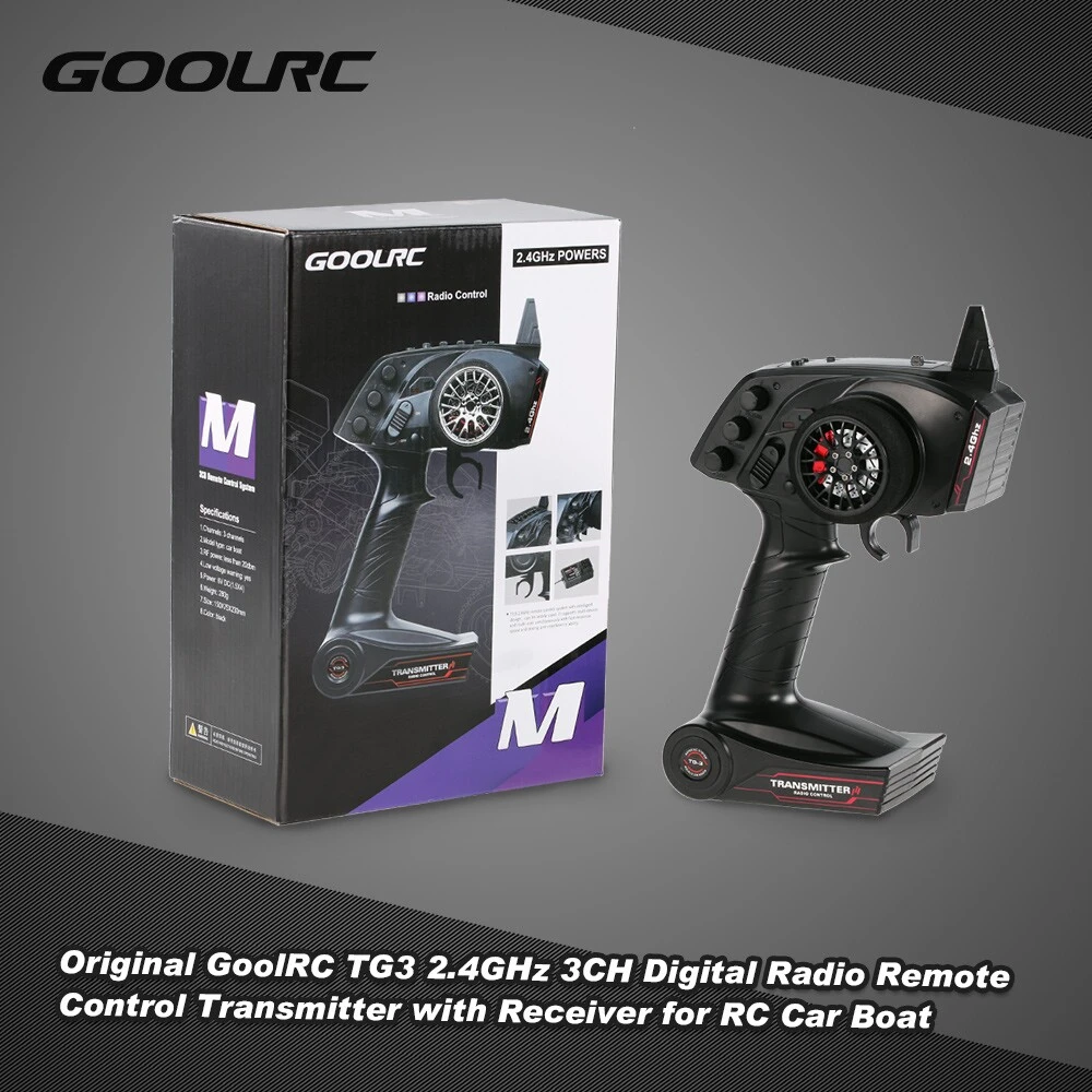 Original GoolRC TG3 2.4GHz 3CH Digital Radio Remote Control Transmitter with Receiver for RC Car Boat