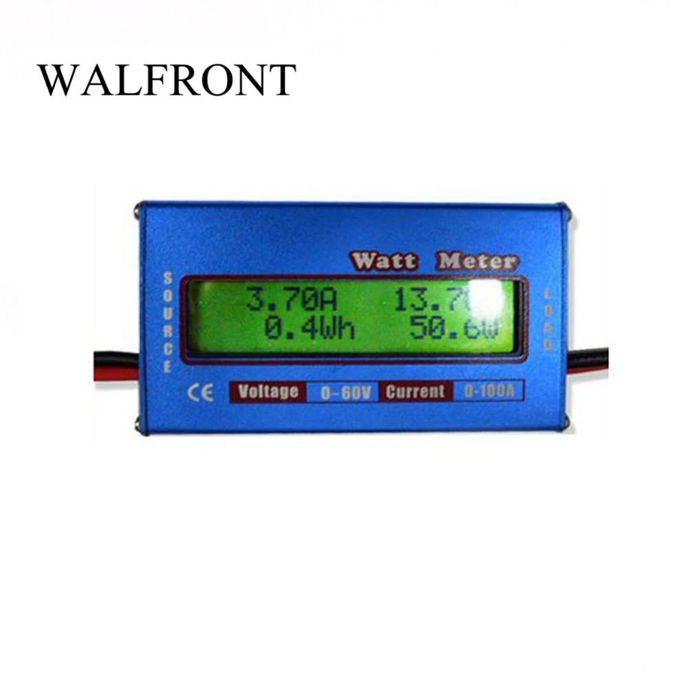 Digital Watt Meter High-accuracy Power Analyzer DC 60V 100A RC Wattmeter Balance Voltage Battery Checker w/ Backlight LCD Screen