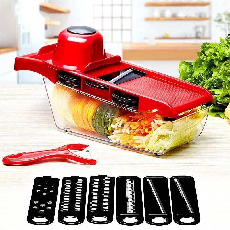 Multifunctional Vegetable Cutter with Steel Blade Slicer Potato Peeler Carrot Cheese Grater vegetable Kitchen Accessories Tool