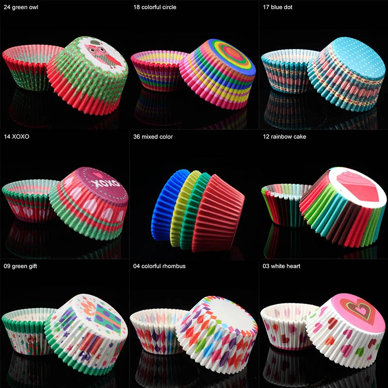 100Pcs/pack Cake Muffin Cupcake Paper Cups Cake box Cupcake Liner Kitchen Baking Accessories Cake Mold Small Muffin Boxes