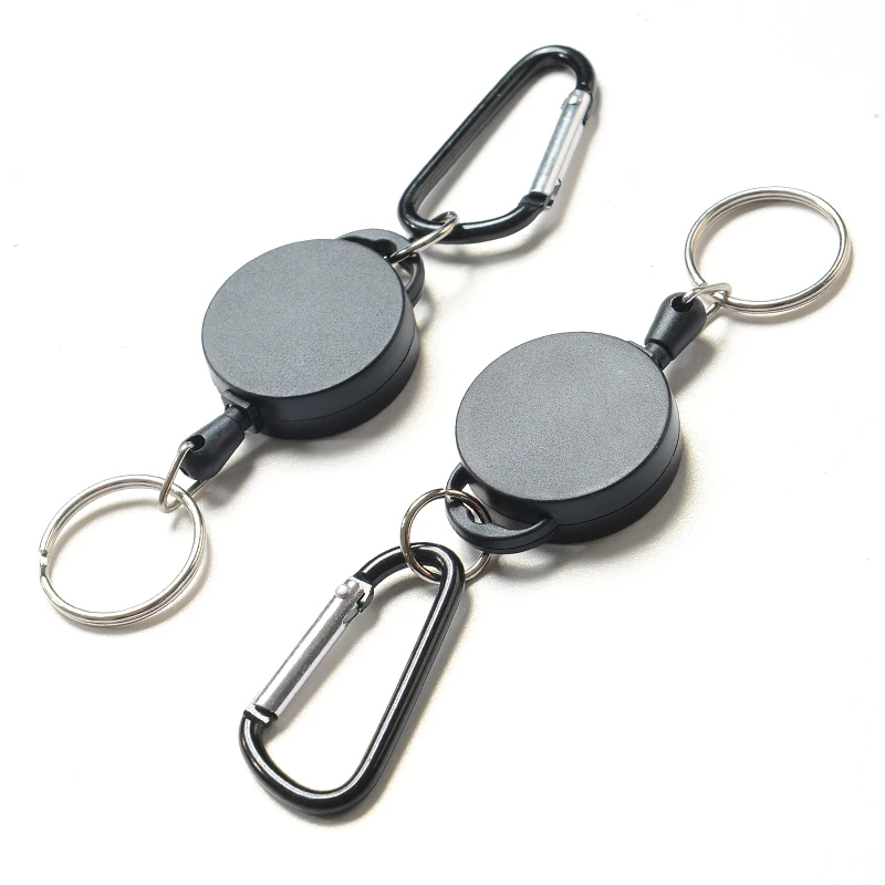 Retractable Pull Badge Reel Zinc Alloy ABS Plastic ID Lanyard Name Tag Card Badge Holder Reels Recoil Belt Key Ring Chain Clips