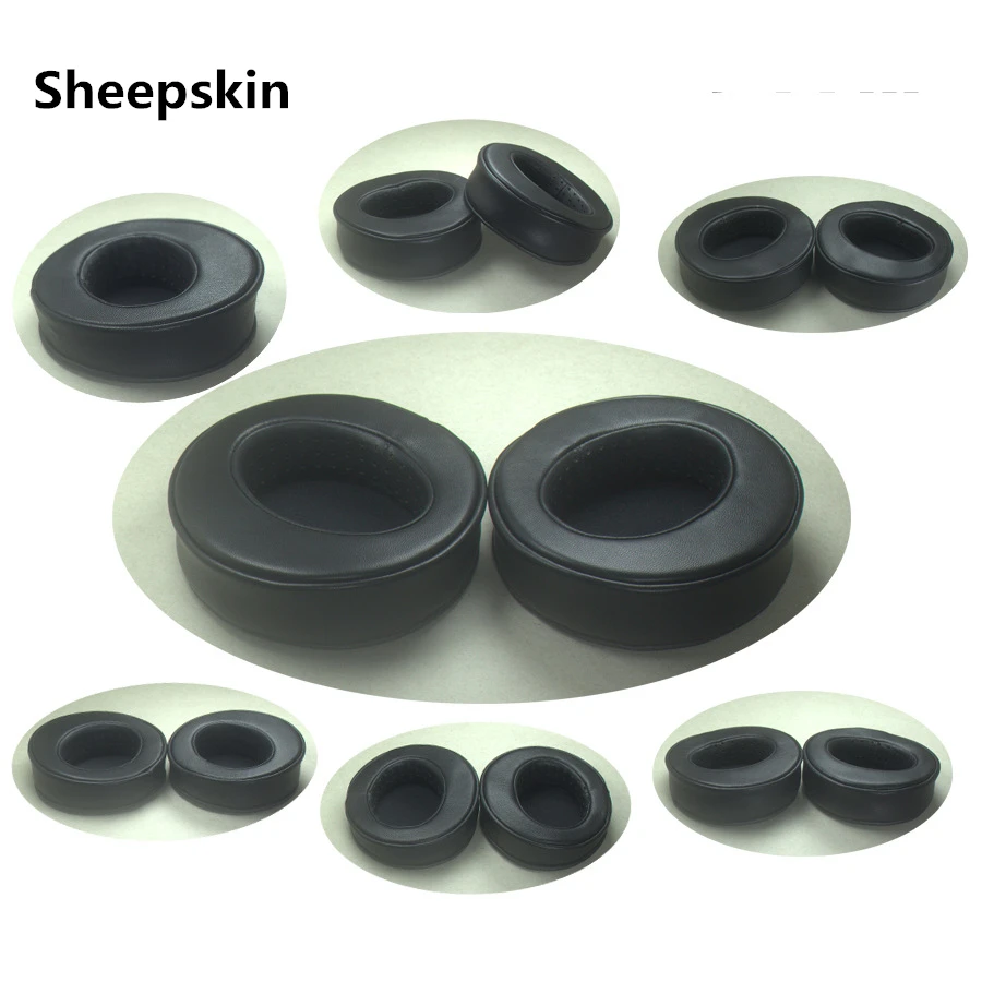Sheepskin Leather Replacement Memory Foam Ear pads Suitable Many Other Large Over The Ear Headphones for Sennheiser for AKG 7.10