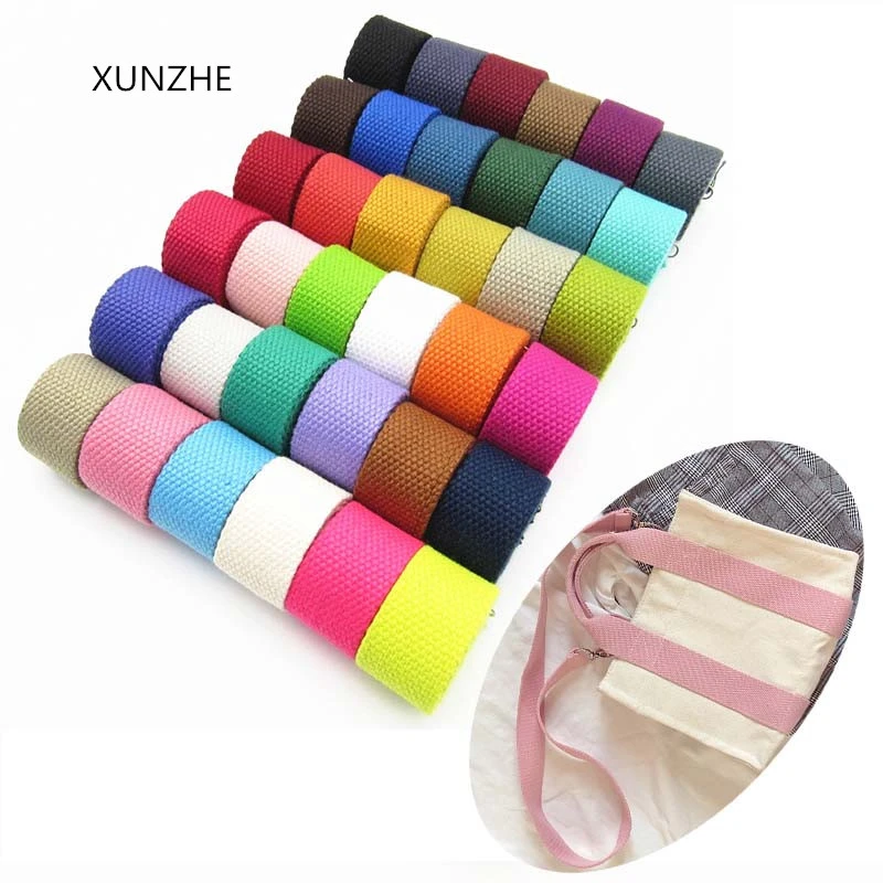 XUNZHE 3m* 25 mm Canvas Ribbon Belt Woven Tape Nylon Band Backpack Binding Sewing Bag Belt Accessories 1.5mm thick