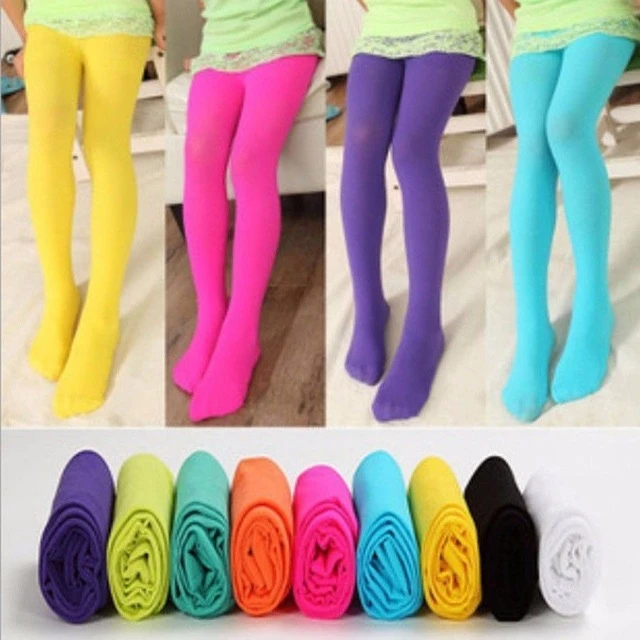 GIRLS KIDS OPAQUE BALLET DANCE TIGHTS PANTYHOSE STOCKINGS VELET CHILDREN GIRL HOSIERY S M L XL XXL