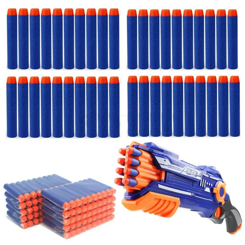 Refill Darts Bullets For Nerf N-strike Elite Series Blasters Children Toy Gun Blue Soft Bullet Foam Guns Accessories