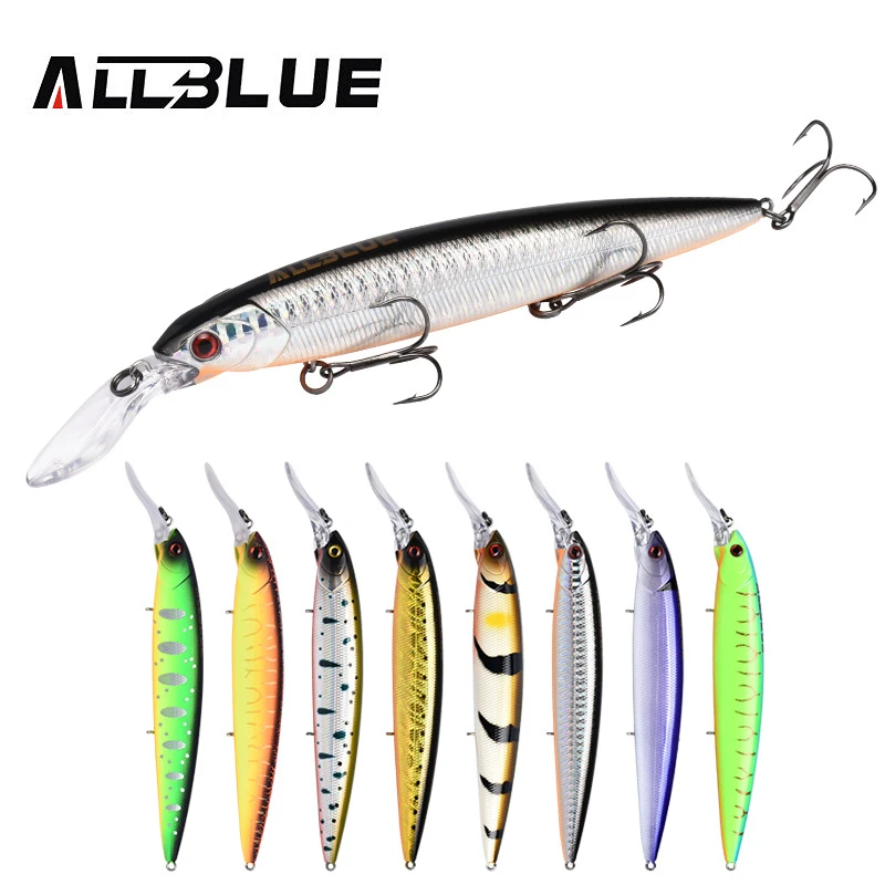 ALLBLUE GEKKO 132SF Rattle Wobbler Fishing Lure 132mm 21.8g Slow Floating Minnow Crankbait Bass Pike Bait Fishing Tackle