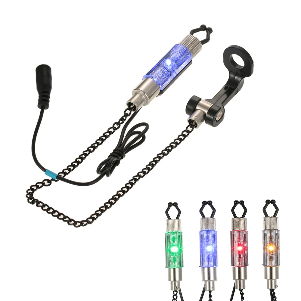 Iron Carp Fishing Bite Alarm Hanger Swinger LED Illuminated Indicator Durable Fish Tools Accessories fishing tool