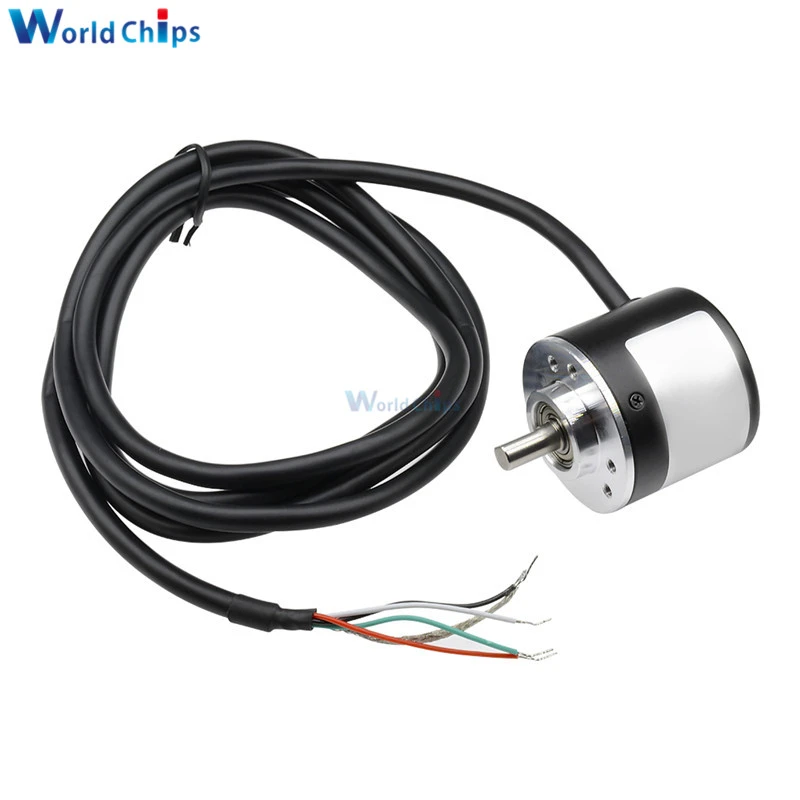 DC 5-24V 360/600 P / R Photoelectric Incremental Rotary Encoder AB Two Phases 6mm Shaft For Game Steering Wheel