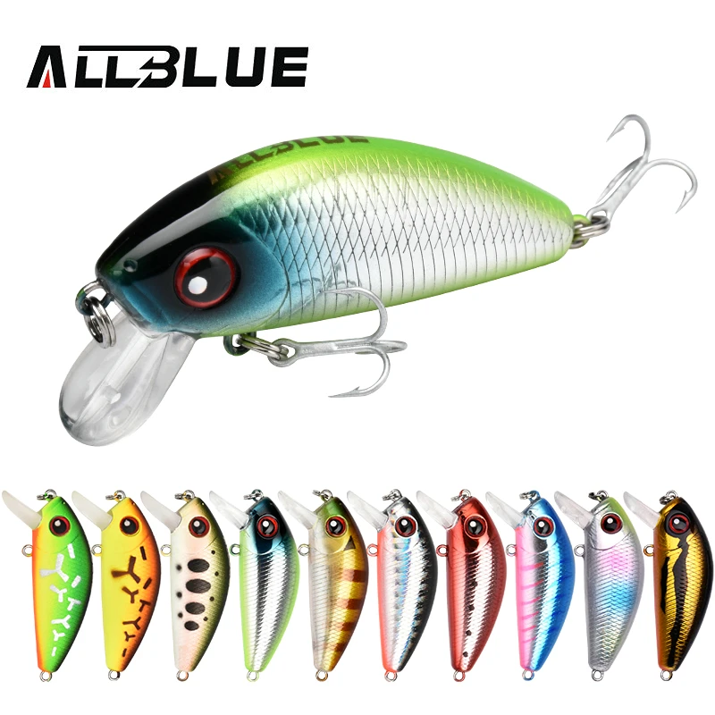 ALLBLUE New Legend Minnow 44mm Sinking Floating Mini Wobbler Fishing Lure Artificial Hard Bait Trout Crankbait Fishing Tackle