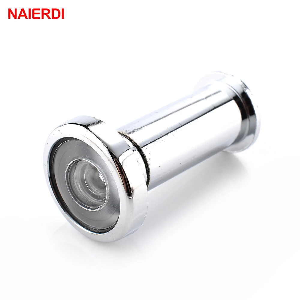 NAIERDI Door Viewer 180 Degree Wide Angle Peephole Security Hidden Door Adjustable Glass Lens For Furniture Hardware Tools