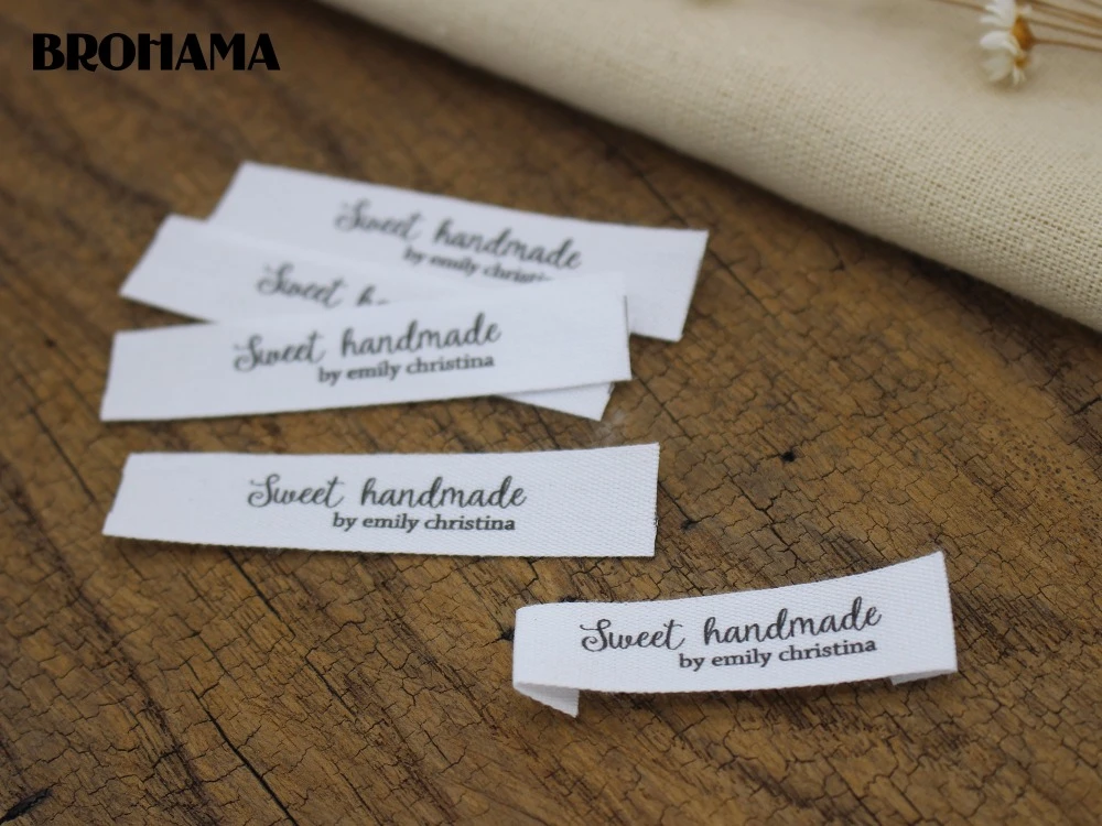 Custom Sewing Labels, Custom  Clothing Tags, Name Tags, Handmade labels (MD003)