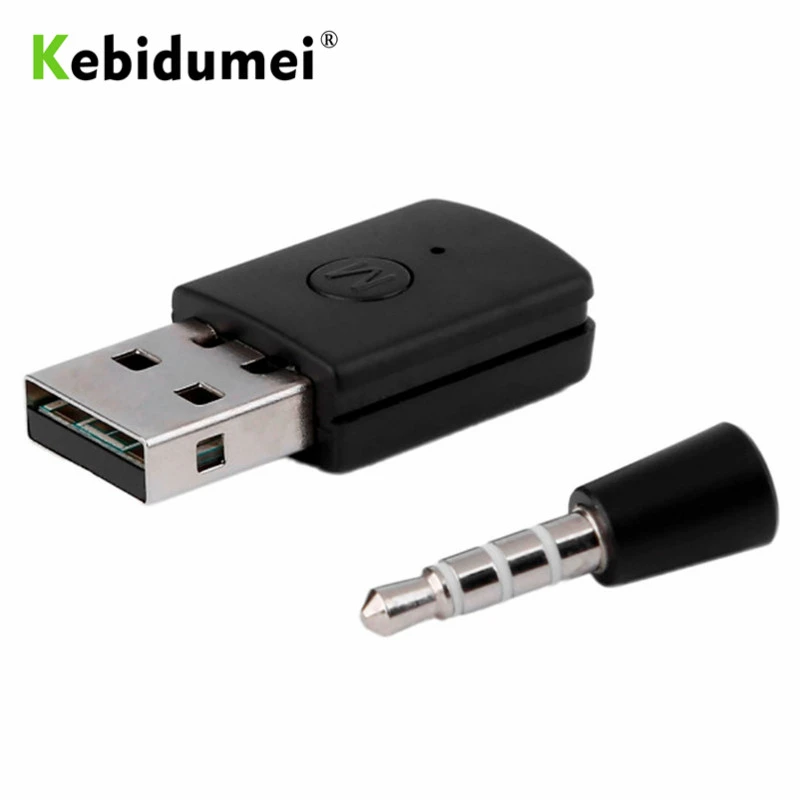 kebidumei bluetooth dongle usb adapter for ps4 3.5mm Bluetooth 4.0+EDR USB Adapter for PS4 Stable Performance Bluetooth Earphone