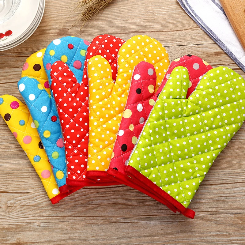 2506 thick heat insulation microwave oven mitts special baking gloves creative kitchen skid resistance high temperature anti hot