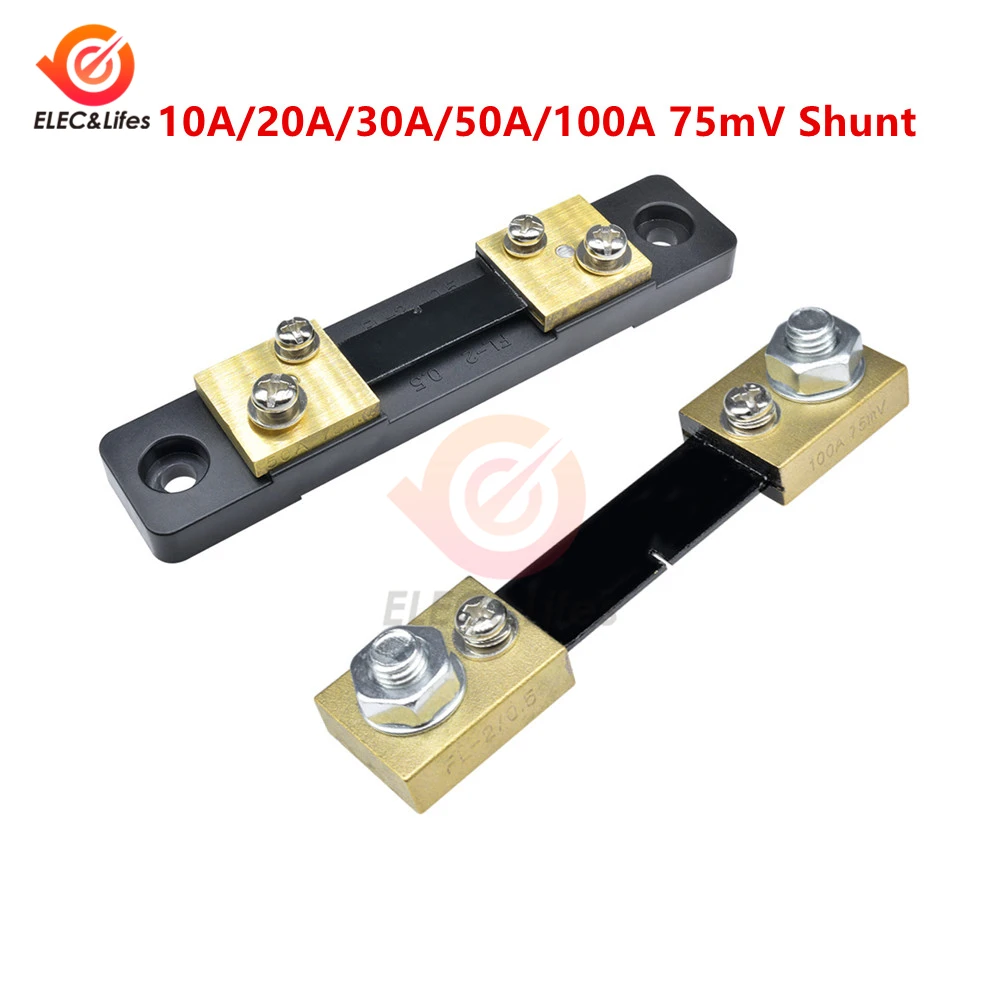 1Pcs External Shunt FL-2 100A 50A 30A 20A 10A /75mV Current Meter Shunt Resistors 50A/75mV AMP for Digital Voltmeter Ammeter
