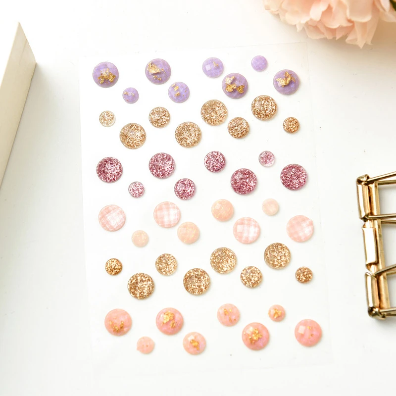 KSCRAFT Colorful Sugar Sprinkles Self- adhesive Enamel Dots Resin Sticker for Scrapbooking/ DIY Crafts/ Card Making Decoration