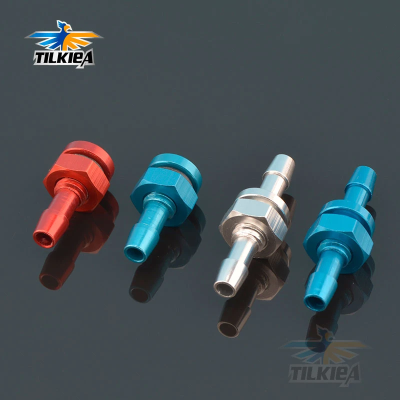 Good Quality 1pc Red/Blue/Silver Water Nipples L32mm / L20.8mm M6 Thread Rc Boat Fuel Nozzles For 3X5/4X7mm Tubes