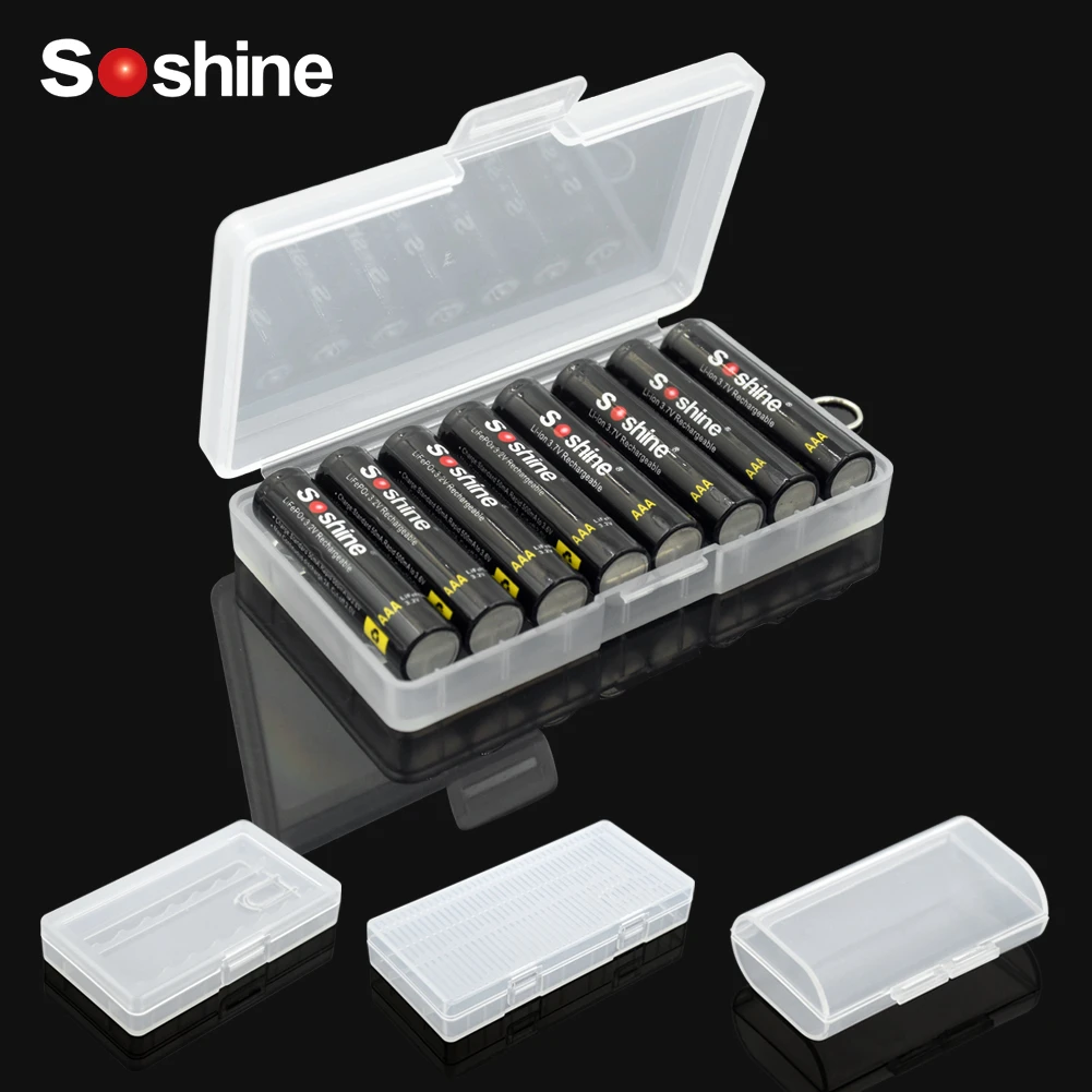 Hard Plastic Case Holder Storage Box Cover for 2x 4x 8x AA AAA Battery Box Container Bag Case Organizer Box Case with Clips