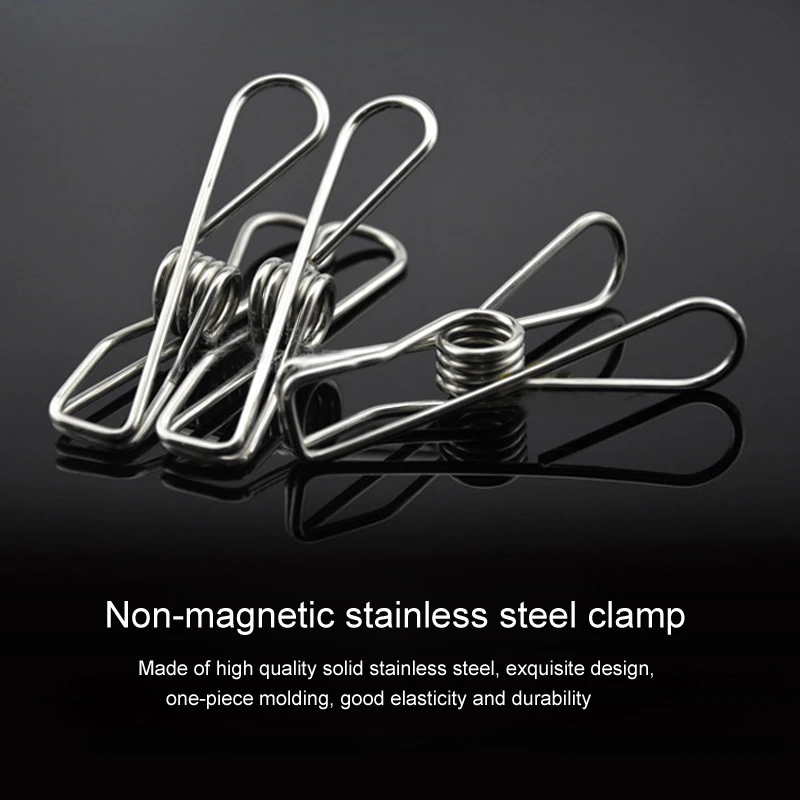 20pcs Clothing Pants Underwear Towel Socks Multipurpose Small Metal Clip Party Wedding Stainless Steel Pegs Birthday Decor