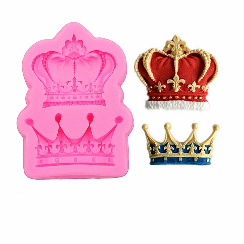 Gadgets Fondant Molds  Set of 2 Crowns Silicone Mold   Fondant   Topping Sugar paste Chocolate Decoration BEST QUALITY