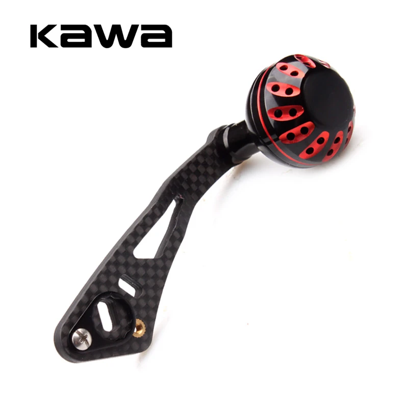 KAWA New Fishing Reel Handle Carbon Fiber Suit For shimano and Daiwa Bait Casting Reel, Hole size 8x5mm and 7*4mm Together