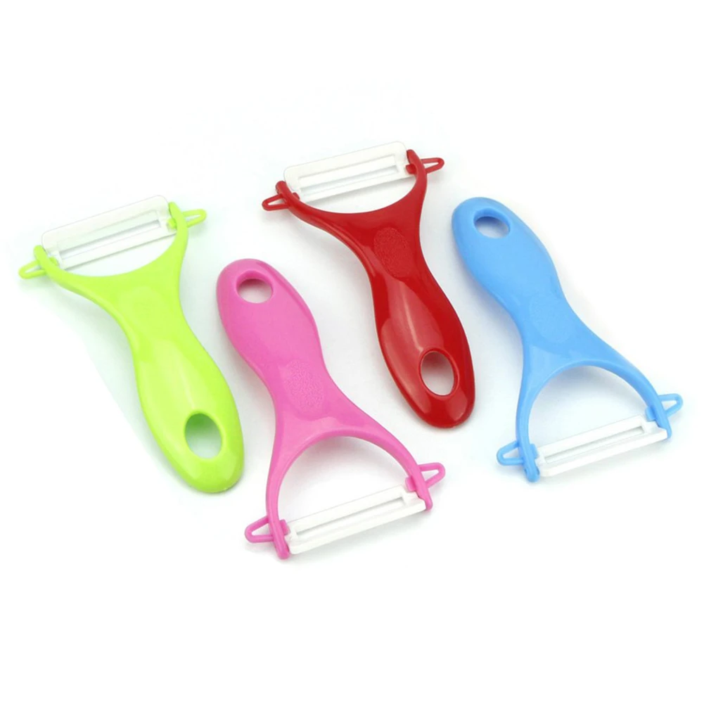 Vegetable Fruit Multi-function handle Ceramic Peeler Skin Portable Household for home kiction Tool Accessories Random Color Send