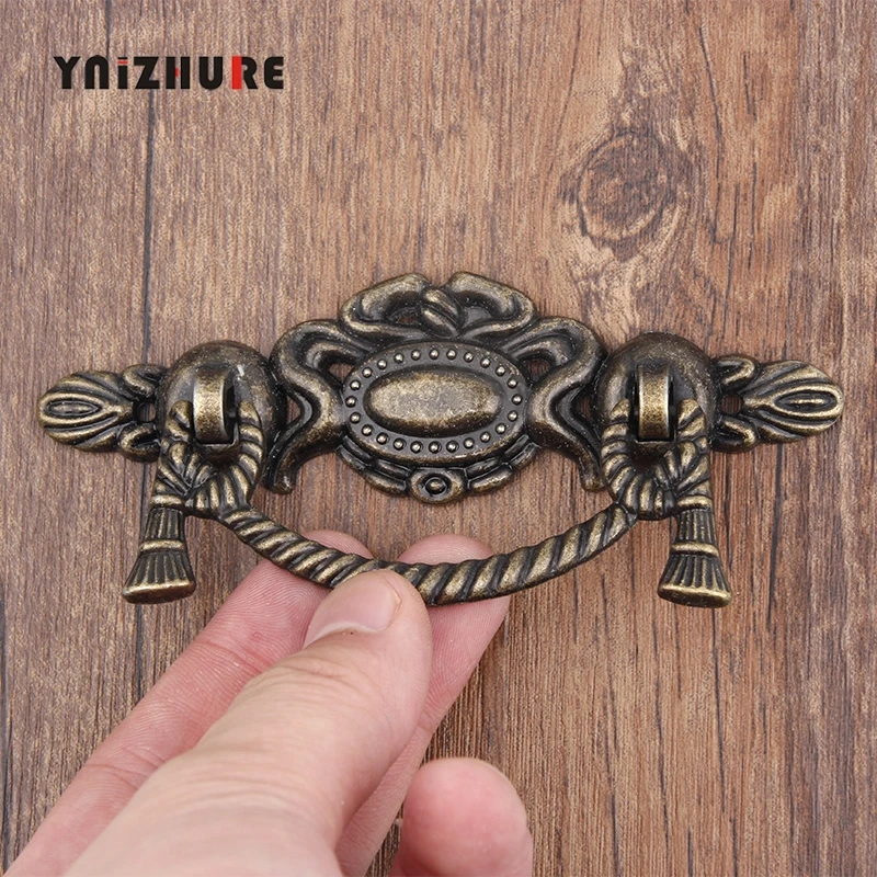 115*47mm 1PCS Retro Alloy Kitchen Drawer Cabinet Door Handle Furniture Knobs Hardware Cupboard Antique Pull Handles,Bronze Tone