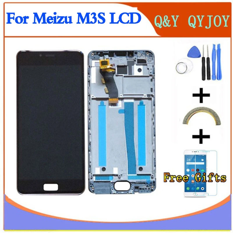 AAA LCD For MEIZU M3S mini Y685H LCD Display With New Frame Screen Replacement For MEILAN 3S Digiziter Assembly