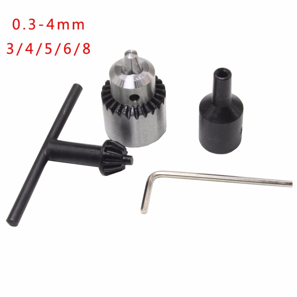 Mini Drill Press Applicable To Motor Shaft Connecting Rod 4/5/6/8 mm+Hot Electric Drill Grinding Mini Drill Chuck Key Keyless Dr