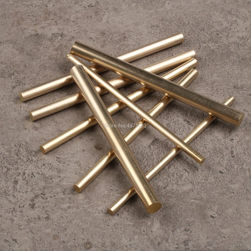 2pcs 2-8mm Hand-done brass bar rod 100mm stick for knife handle part diy toys accessories