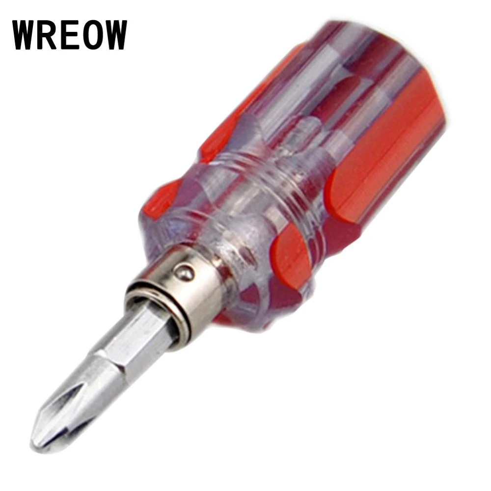 Mini Screwdriver Multitool 2in1 Cross Shaped Phillips Flat Screw Driver Double Hand Slotted Flat Split Household Repair Tool