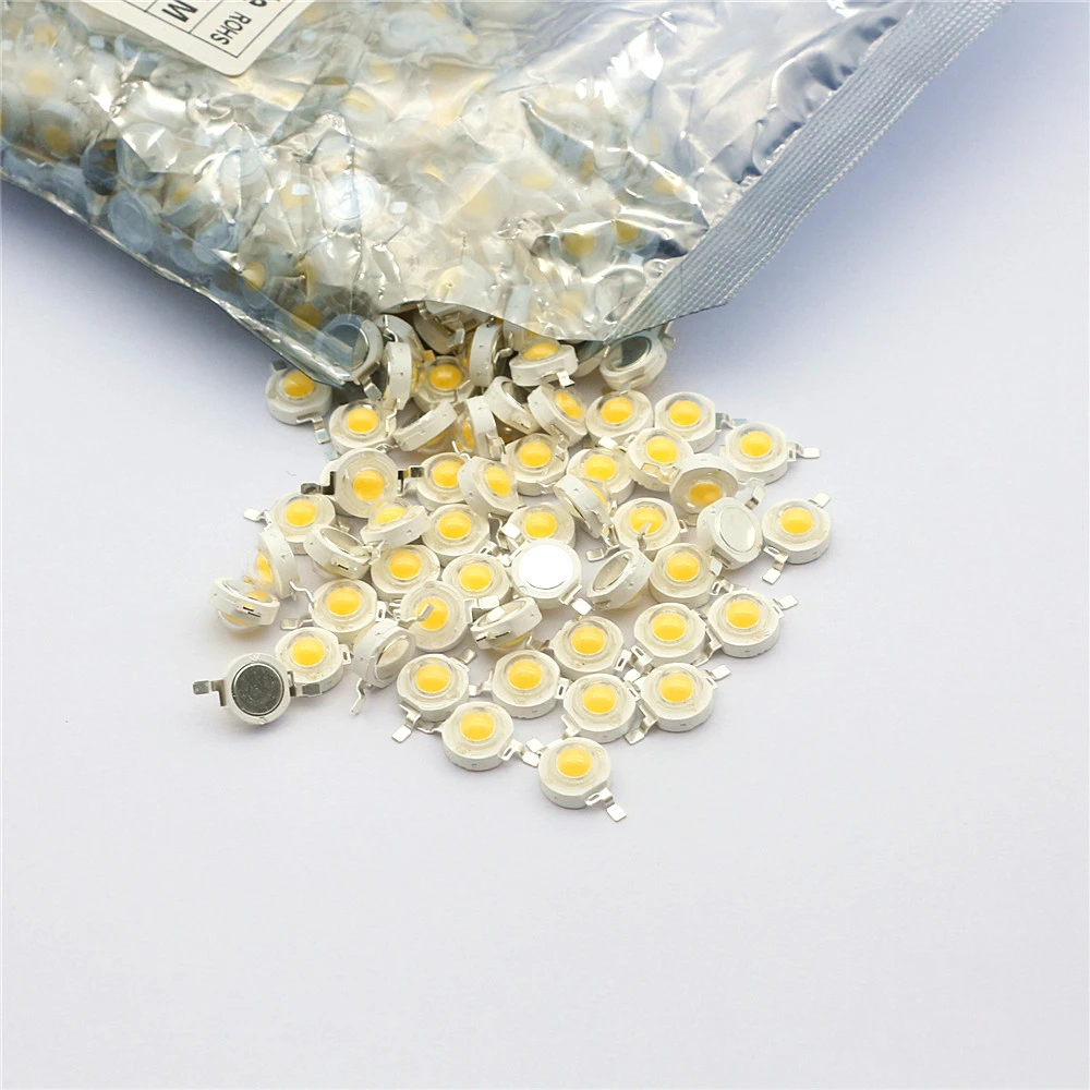 10pcs 100Pcs 1000pcs 1 W 3 W High Power LED Light Beams 3.2V-3.6V SMD Chip LED Diodes White/Warm White/Red/Green/Blue Lamp Beads