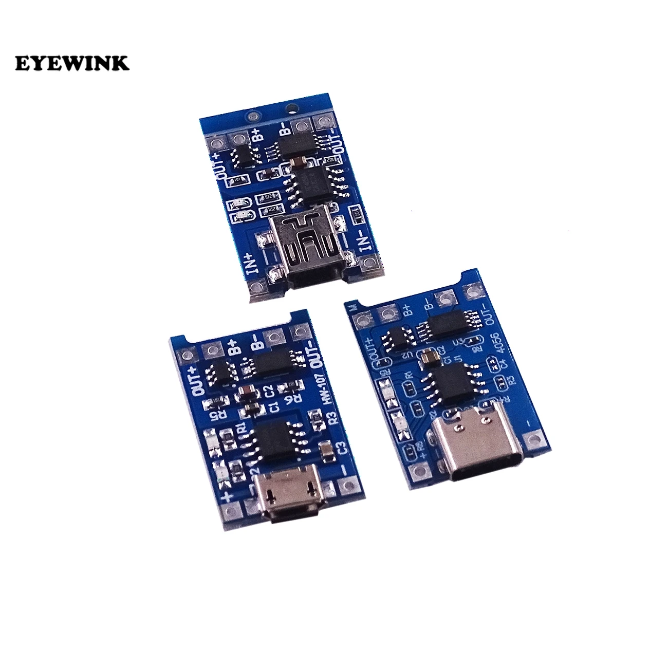 10PCS/set TP4056 TC4056 Type-c/Micro/Mini USB 5V 1A 18650 Lithium Battery Charger Module Charging Board Dual Functions Li-ion