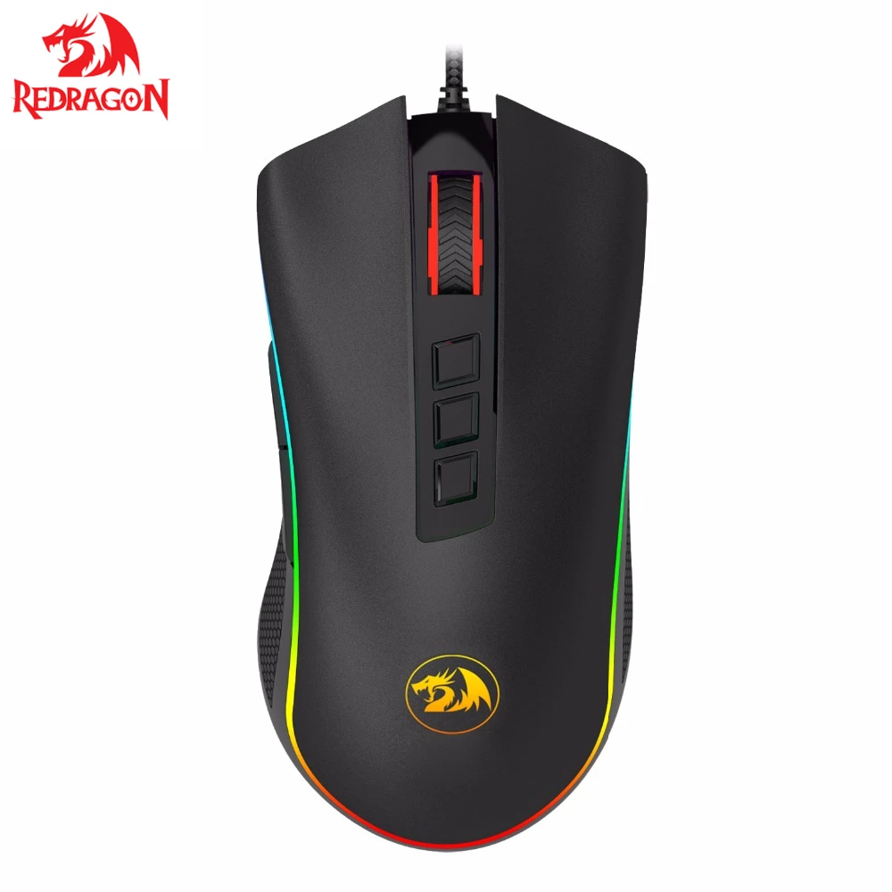 Redragon COBRA M711 Chroma Wired Gaming Mouse 16.8 Million RGB Color Backlit 10000 DPI 9 Buttons Optical LED PC Lol