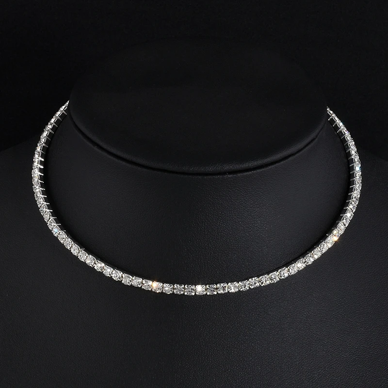 Rhinestone Choker Necklaces Torques Collar Women Statement Jewelry Girl Imitation Pearls Necklace 5 Styles