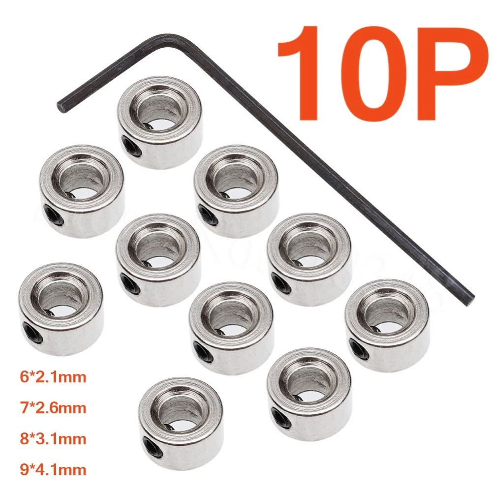 10pcs/Lot RC Airplane Replacement Wheel Collars Landing Gear Stop Set 6x2.1mm 7x2.6mm 8x3.1mm 9x4.1mm Aeromodelling Model