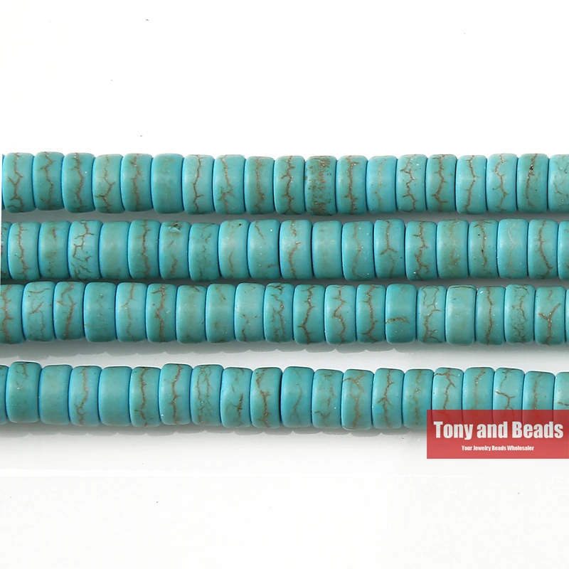 Howlite Turquoise Heishi  Beads 15