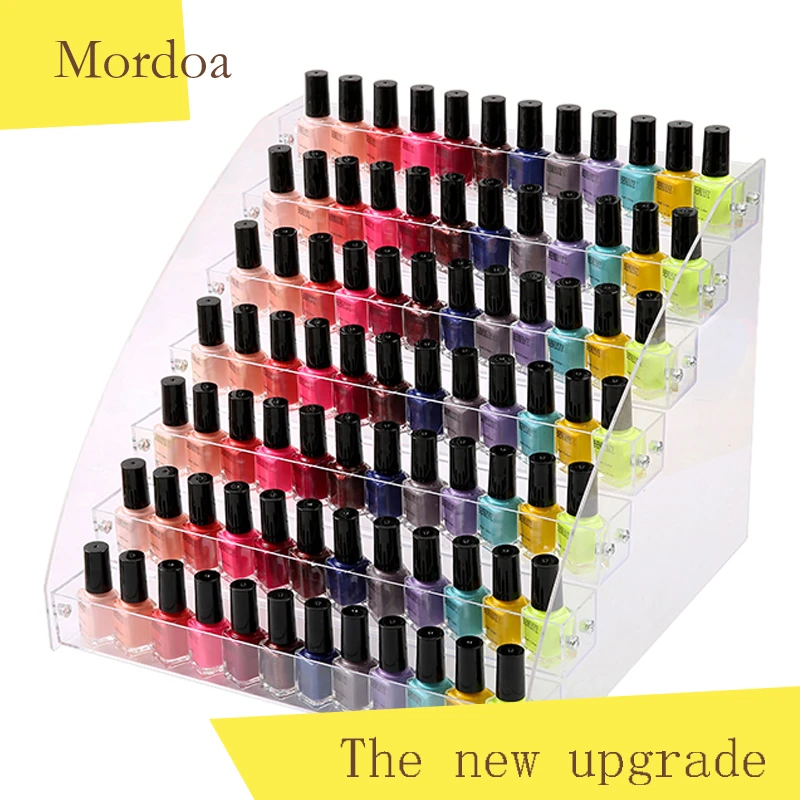 Mordoa Acrylic Makeup box Nail Polish Storage Organizer 234567 Layer Rack jewelry Display Stand