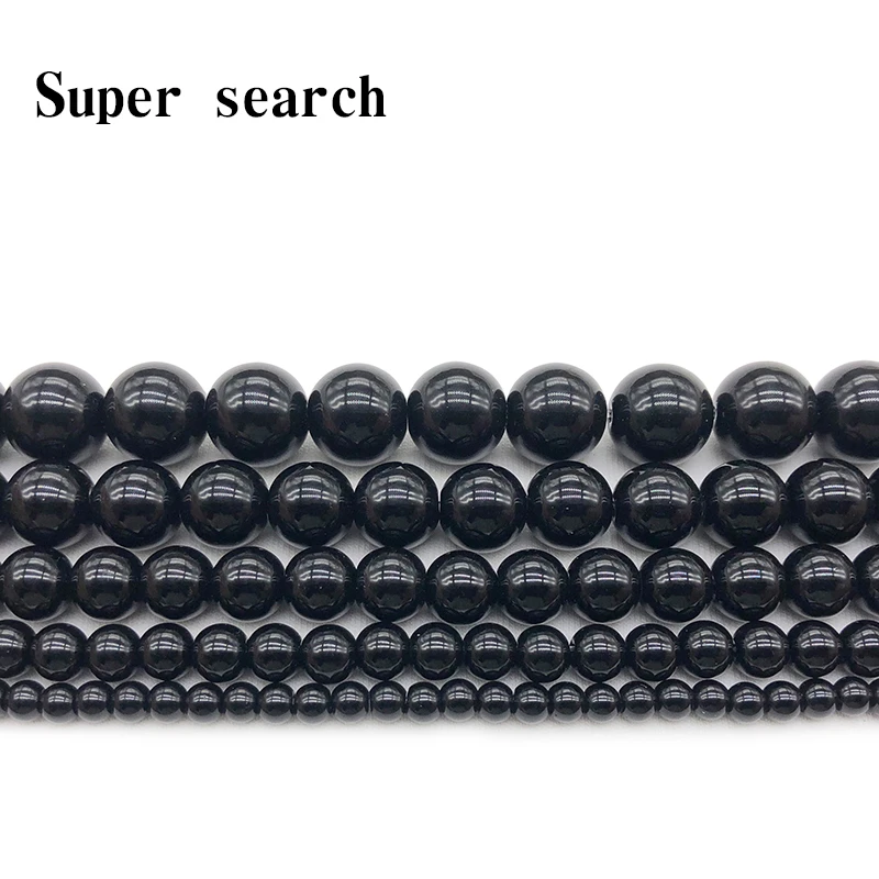 Pick size 4 6 8 10 12 14mm Smooth Round Black Agata Onyx loose stone jewelry Beads Free Shipping