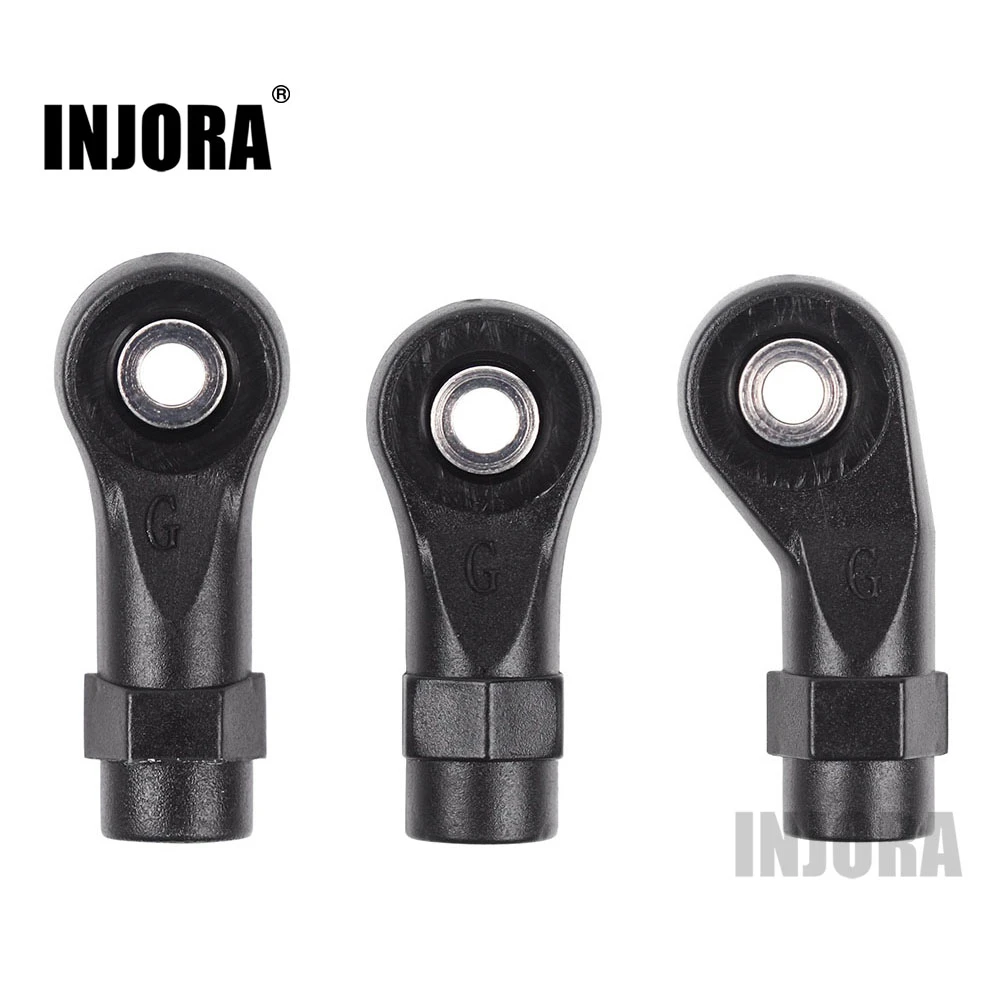 INJORA 10PCS Plastic Rod Ends Link Balls for 1/10 RC Crawler Car TRAXXAS TRX-4 TRX4