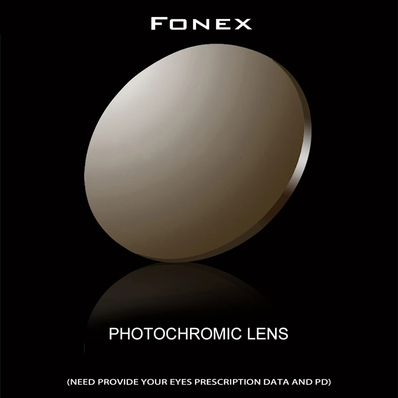 FONEX 1.56 1.61 1.67 Photochromic Prescription CR-39 Resin Aspheric Glasses Lenses Myopia Sunglasses Lens