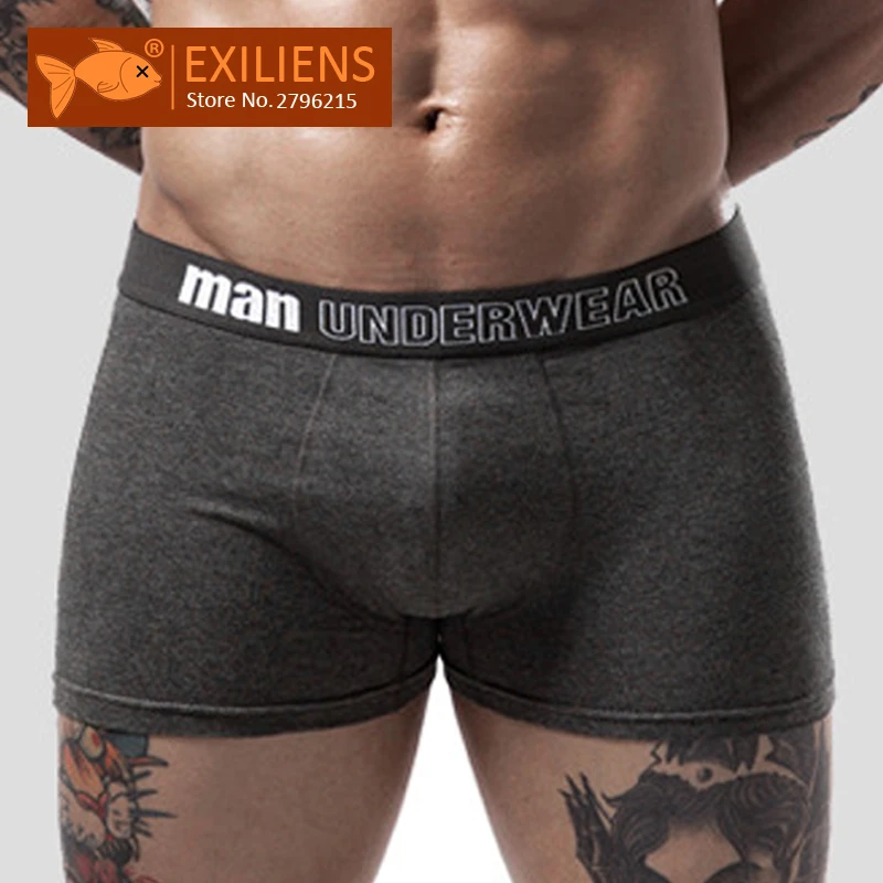 EXILIENS Brand New Men Boxer Mens Underwear Cotton Cueca Masculina Boxershorts Boxers Hombre Underpants Size Plus S-3XL 102601