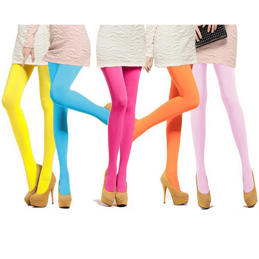 18colors Women Candy Color Warm Sexy Tights 120D Velvet Seamless Pantyhose Large Elastic Long Stockings
