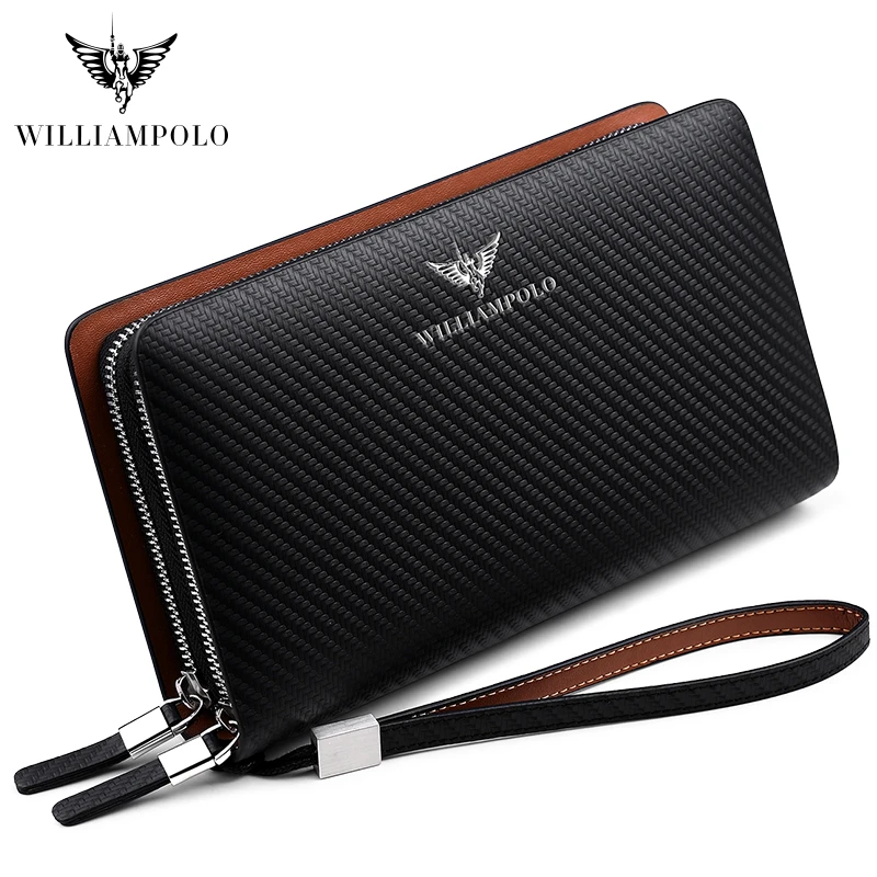 Business  Brand Blue Fashion Zipper Long Wallet Phone Credit Card Holders Handbag pl170