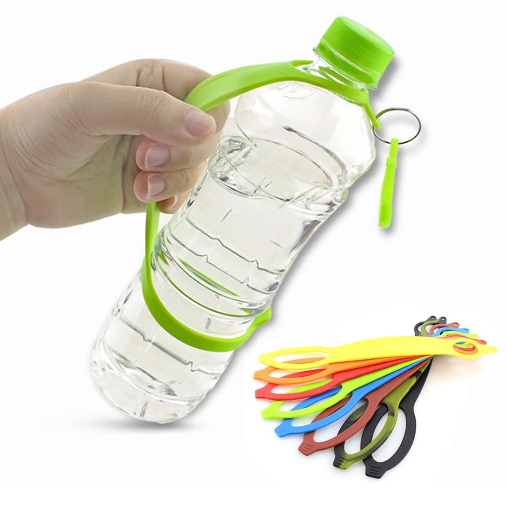 Outdoor Quickdraw Carabiner Hanger Silicone Water Bottle Belt Holder Hook Clip Camping Hiking Safety Clasp Buckle Band EDC Tools