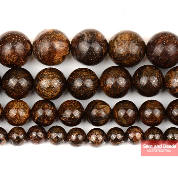 Free Shipping  Natural stone Bronzite Round loose stone Beads  4mm 6mm 8mm 10mm 12mm Pick Size NBB01