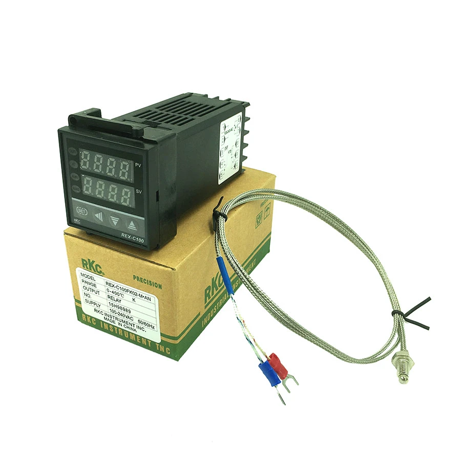 REX-C100 Digital PID  Thermostat Temperature Control Controller Relay output 0 to 400C with K-type Thermocouple Probe Sensor
