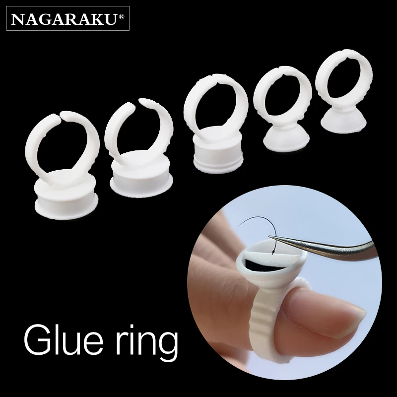 NAGARAKU Maquiagem Lashes Eyelash Extension Glue Rings Make Up 100 PCS package Glue Holder Tool Kit Set Maquillaje