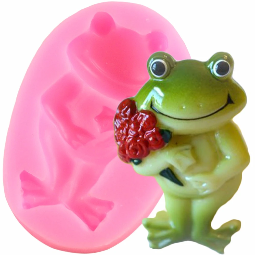 Frog Fondant Mold Silicone Baking Molds Pudding Dessert Molds Cake Decorating Candy Chocolate Gumpaste Mould Soap Clay Moulds
