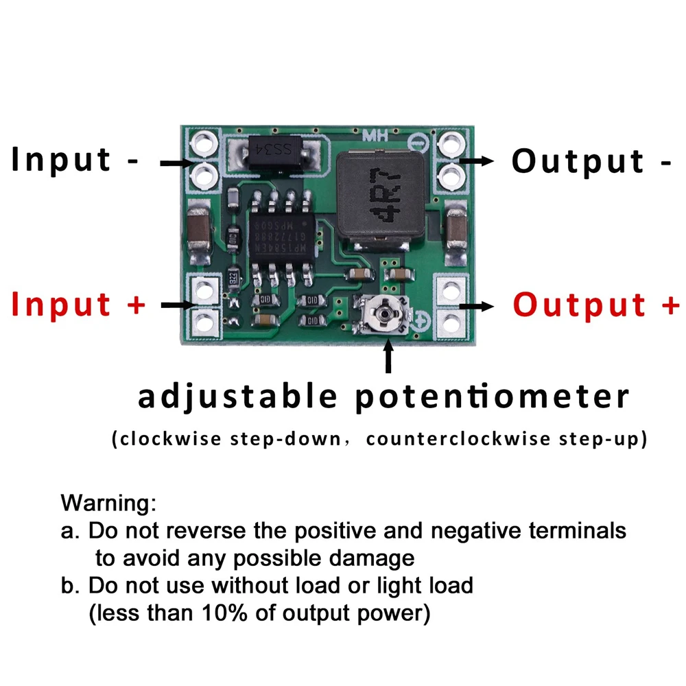 Power Module Adjustable MP1584EN DC DC 3A power step-down descending output module 12 v9v5v3 LM2596 24V